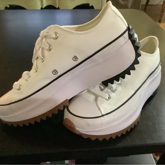 Converse White Platform Sneakers - Picture 4 of 12